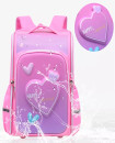 Girls School backpack Heart Shaped Fashion Model Student Backpack Pink